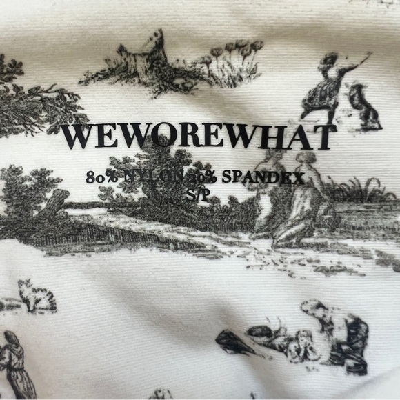 WEWOREWHAT // Toile Biker Shorts, White & Black, size S, EUC - Picture 9 of 15